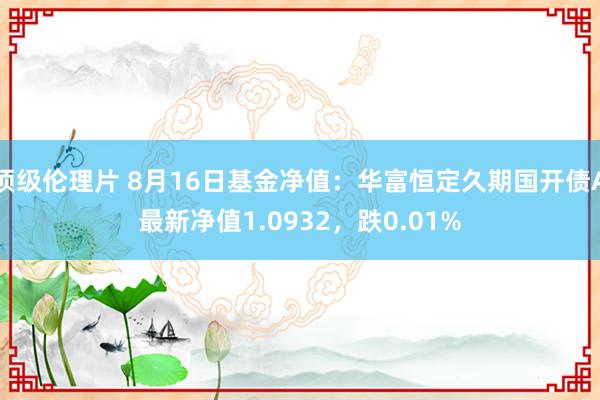 顶级伦理片 8月16日基金净值：华富恒定久期国开债A最新净值1.0932，跌0.01%